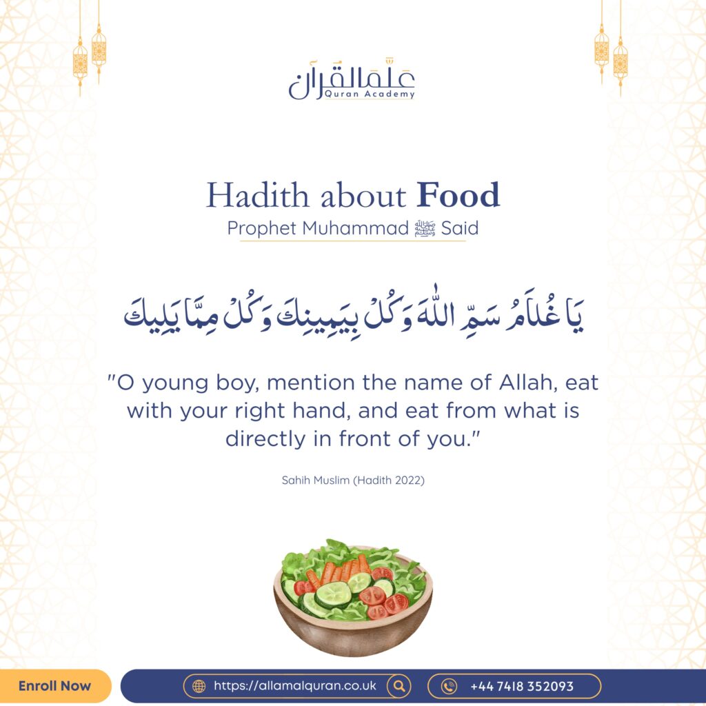 Hadith about Food
