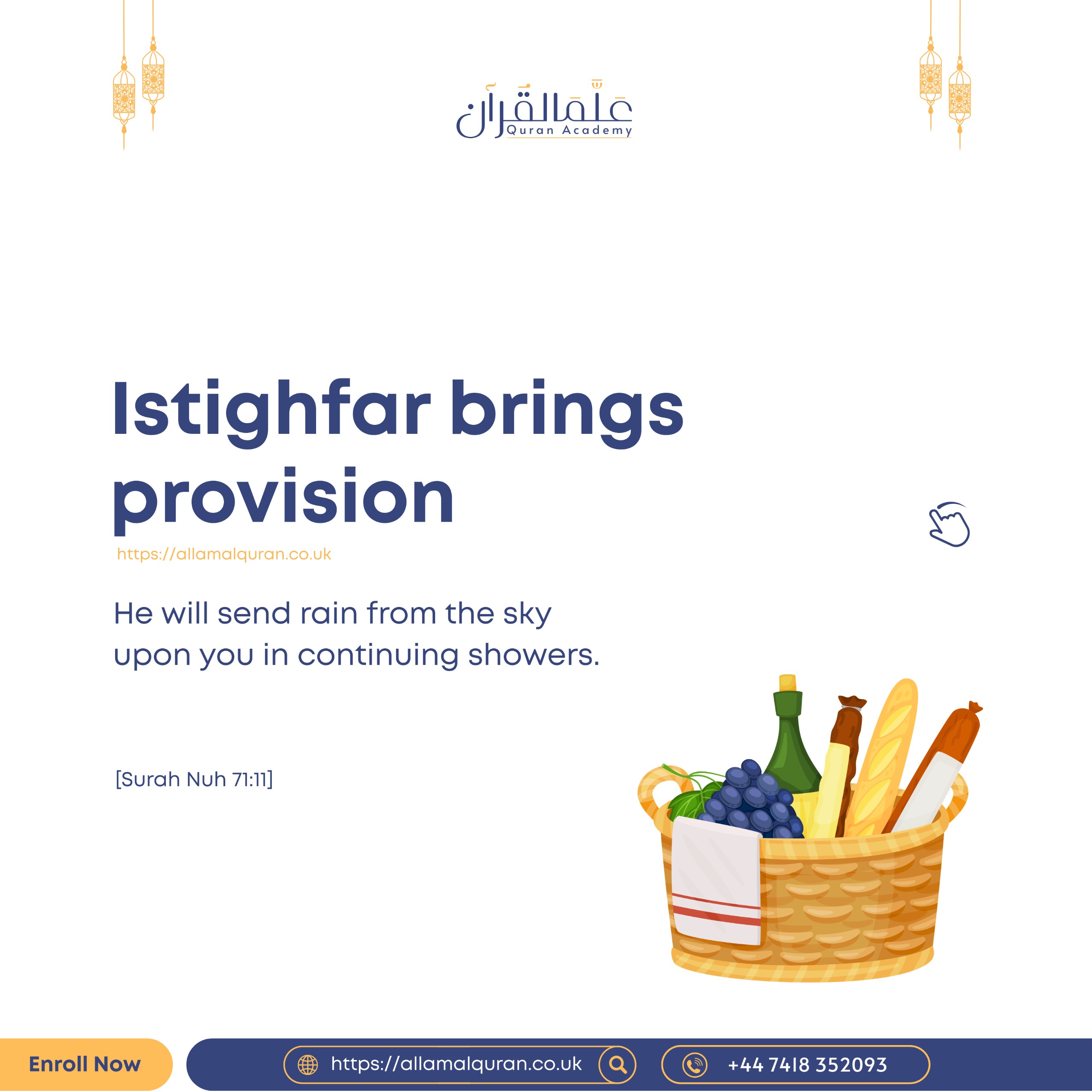 Istighfar brings Provision